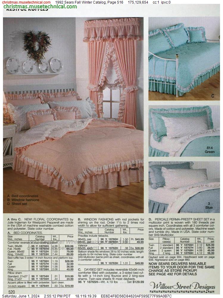1992 Sears Fall Winter Catalog, Page 516