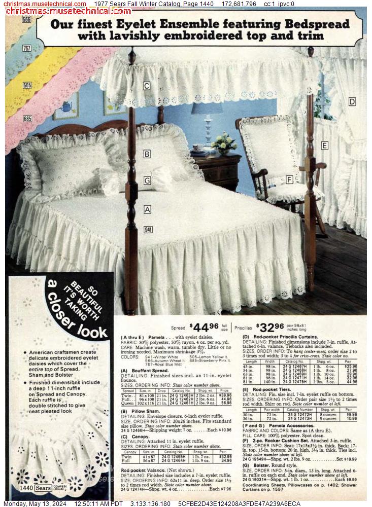1977 Sears Fall Winter Catalog, Page 1440