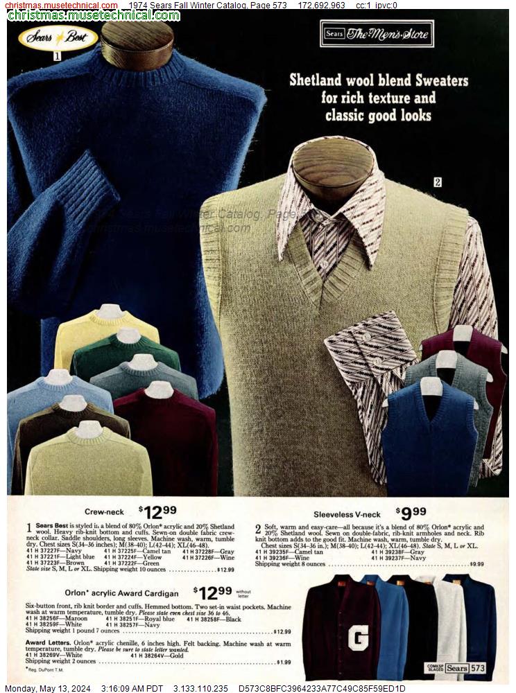 1974 Sears Fall Winter Catalog, Page 573