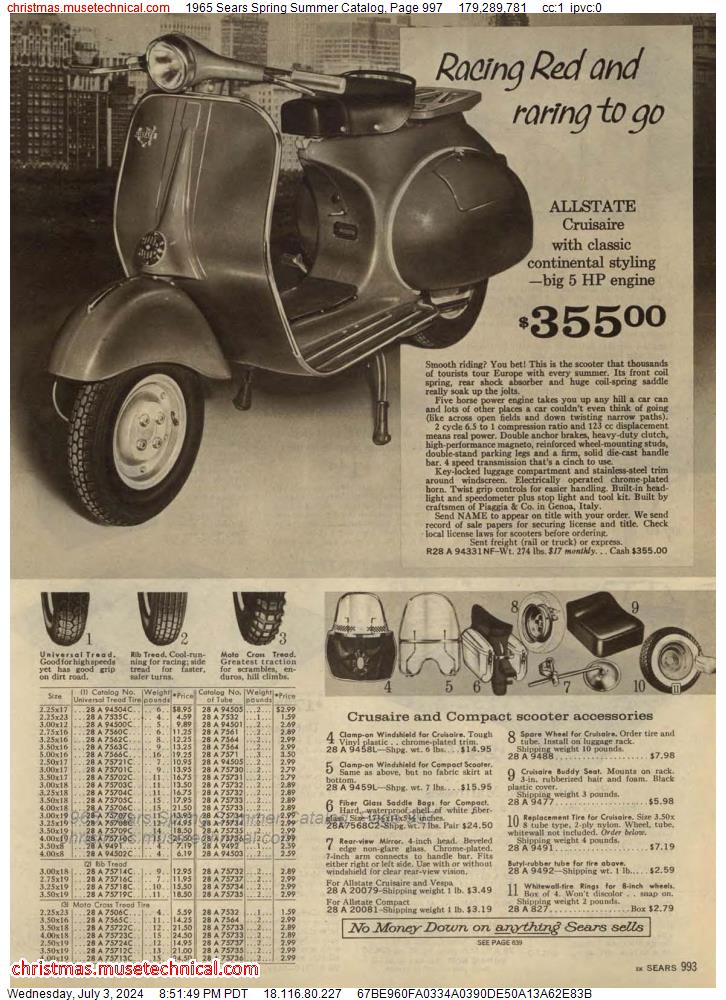 1965 Sears Spring Summer Catalog, Page 997