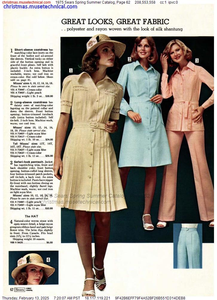 1975 Sears Spring Summer Catalog, Page 62