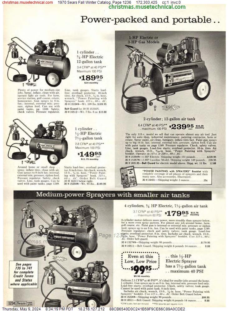 1970 Sears Fall Winter Catalog, Page 1236