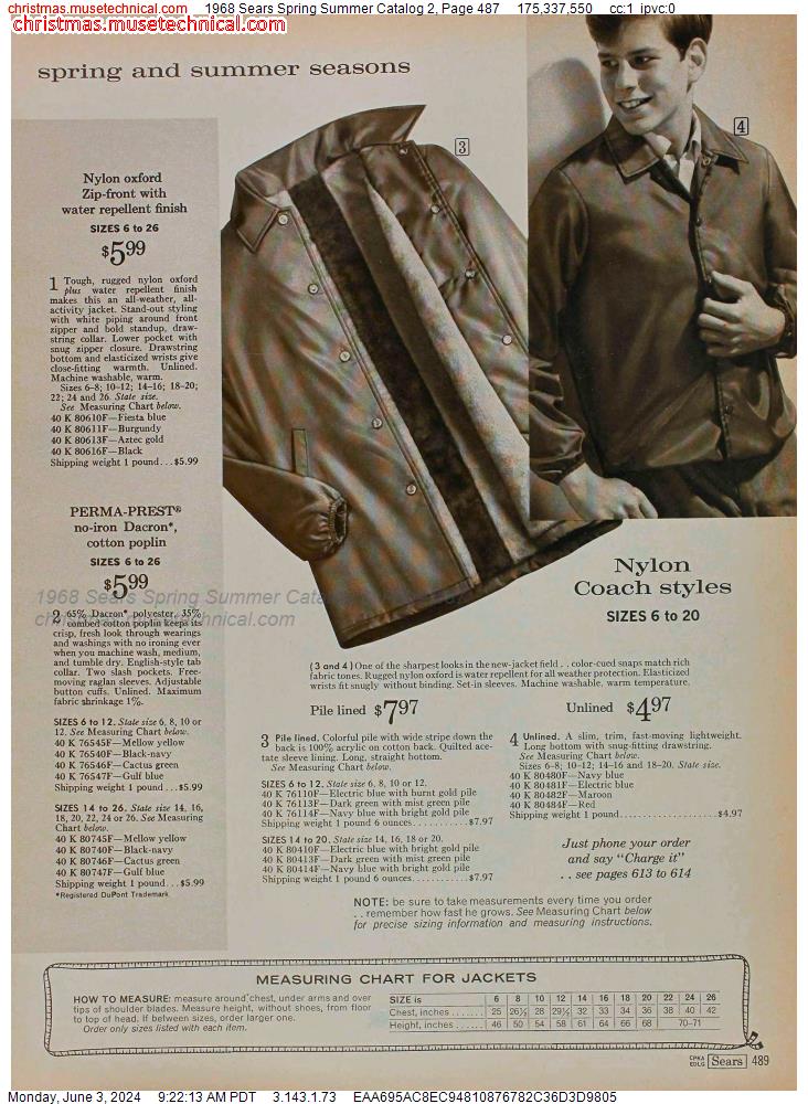 1968 Sears Spring Summer Catalog 2, Page 487