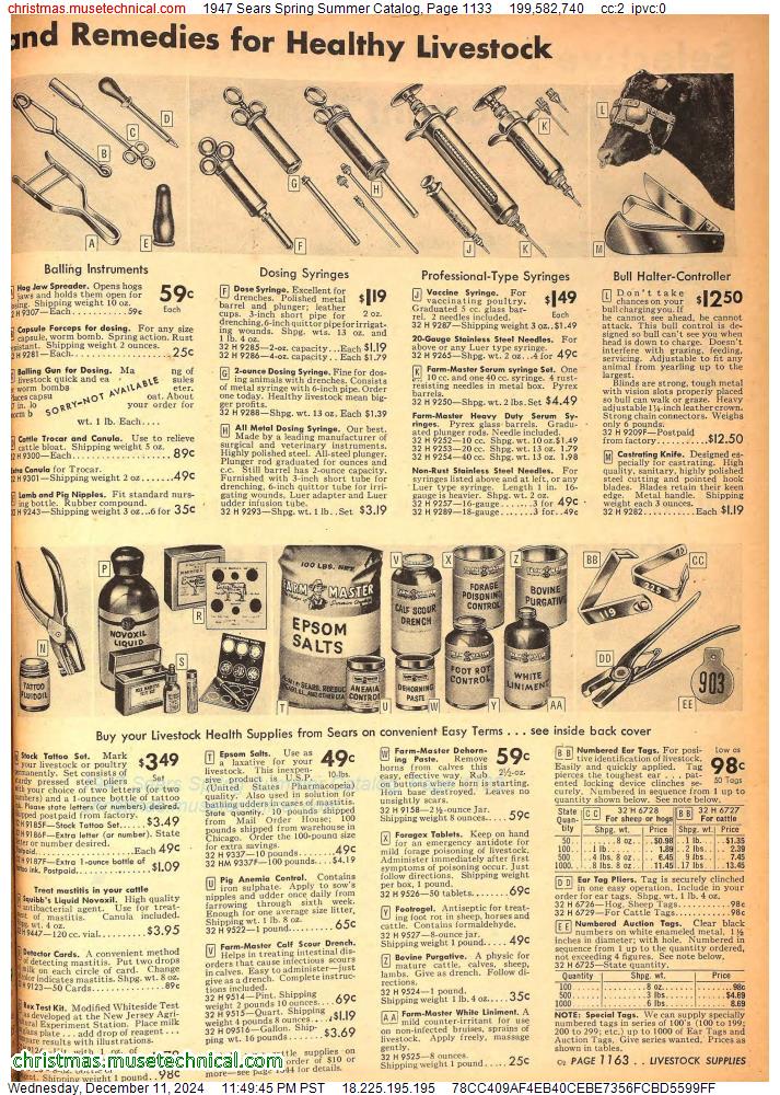 1947 Sears Spring Summer Catalog, Page 1133