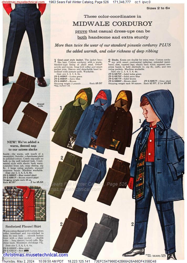1963 Sears Fall Winter Catalog, Page 526