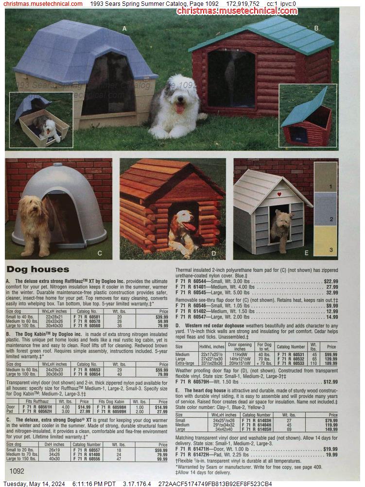 1993 Sears Spring Summer Catalog, Page 1092