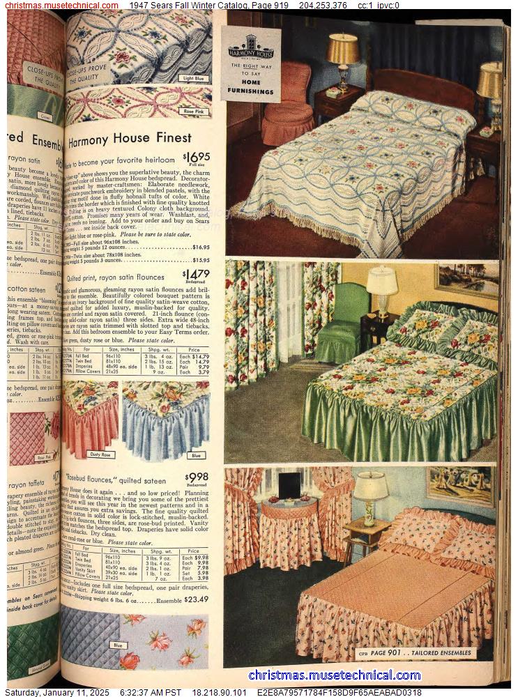 1947 Sears Fall Winter Catalog, Page 919