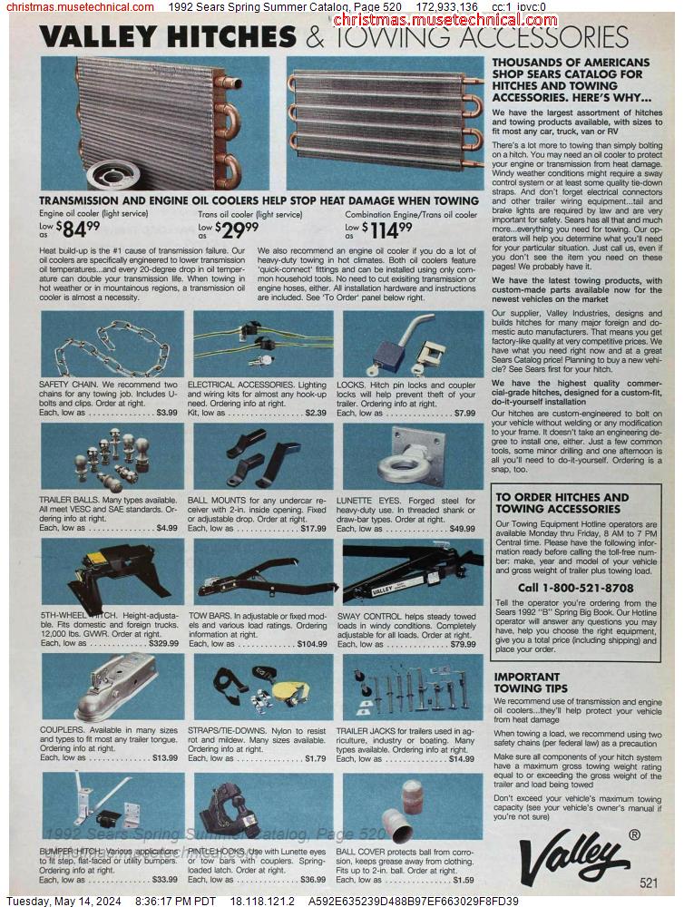 1992 Sears Spring Summer Catalog, Page 520