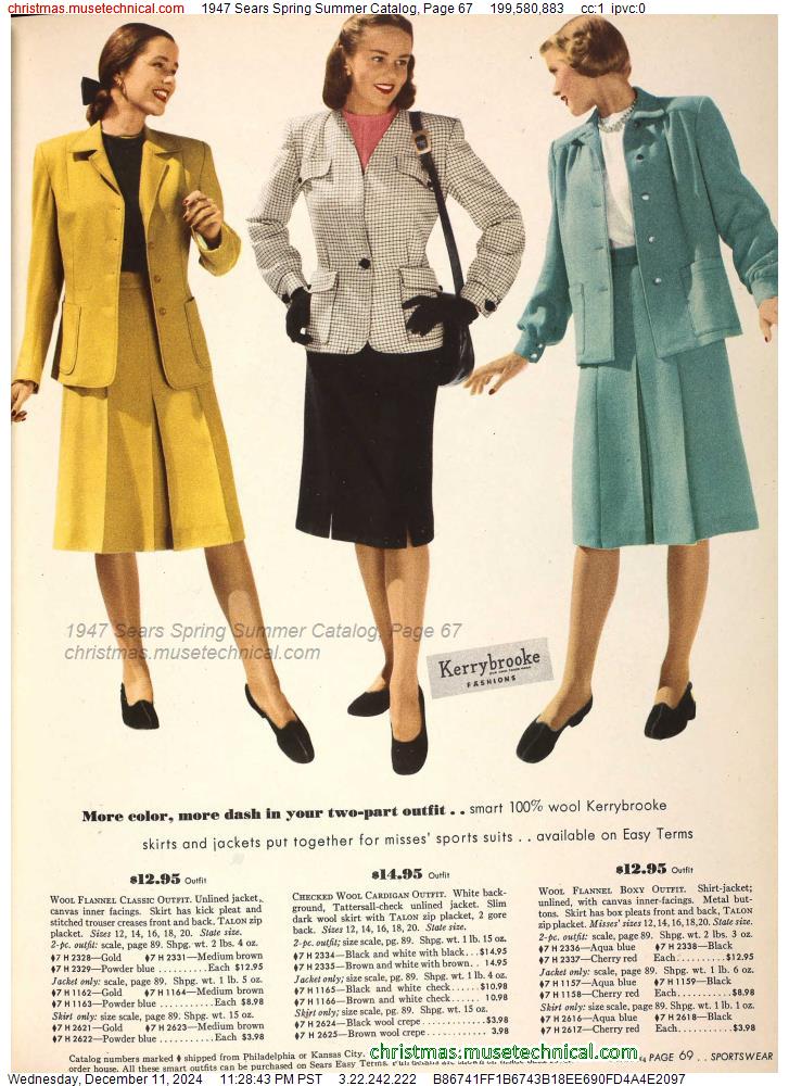 1947 Sears Spring Summer Catalog, Page 67