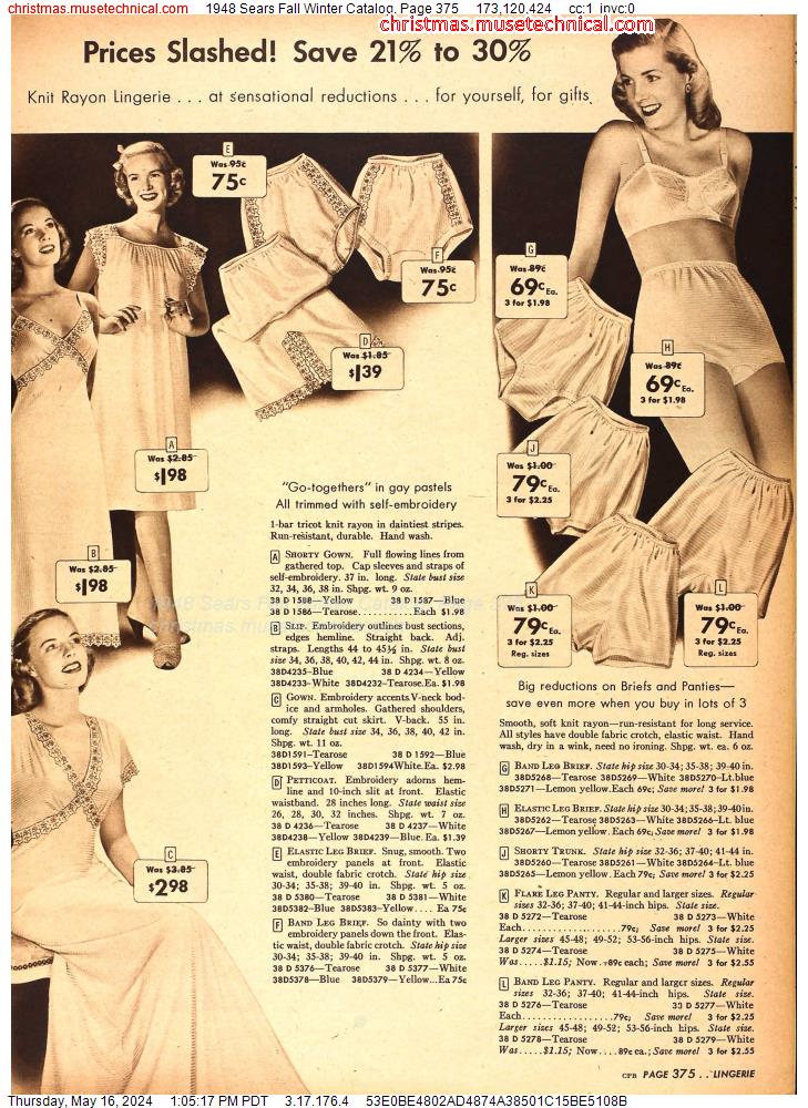 1948 Sears Fall Winter Catalog, Page 375