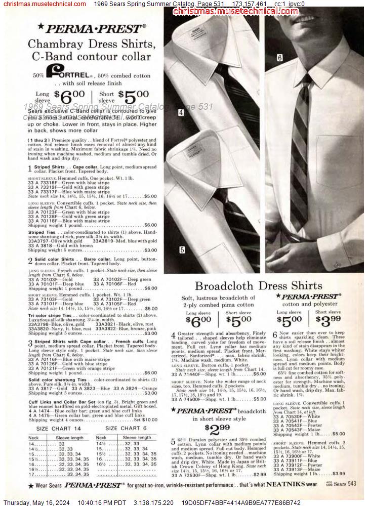 1969 Sears Spring Summer Catalog, Page 531
