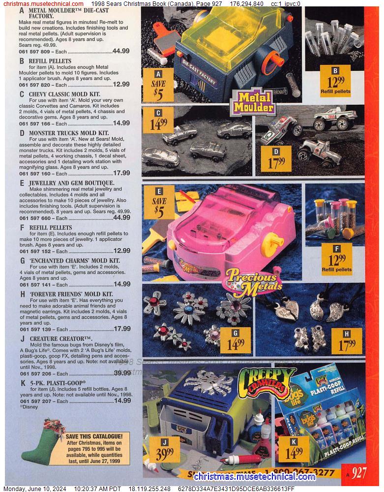 1998 Sears Christmas Book (Canada), Page 927
