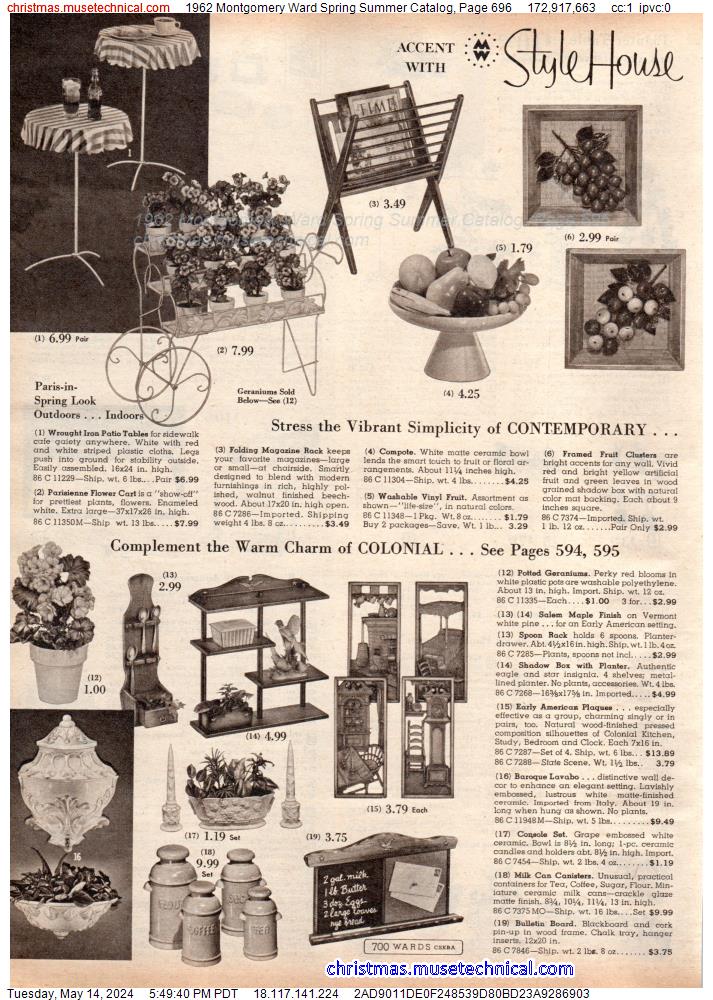 1962 Montgomery Ward Spring Summer Catalog, Page 696