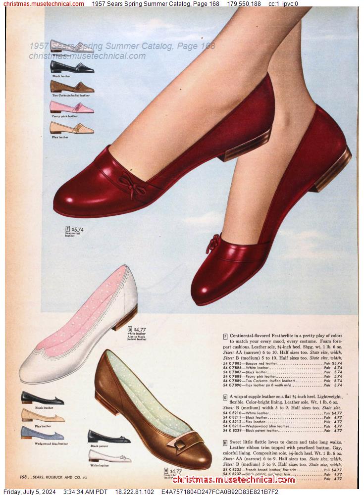1957 Sears Spring Summer Catalog, Page 168