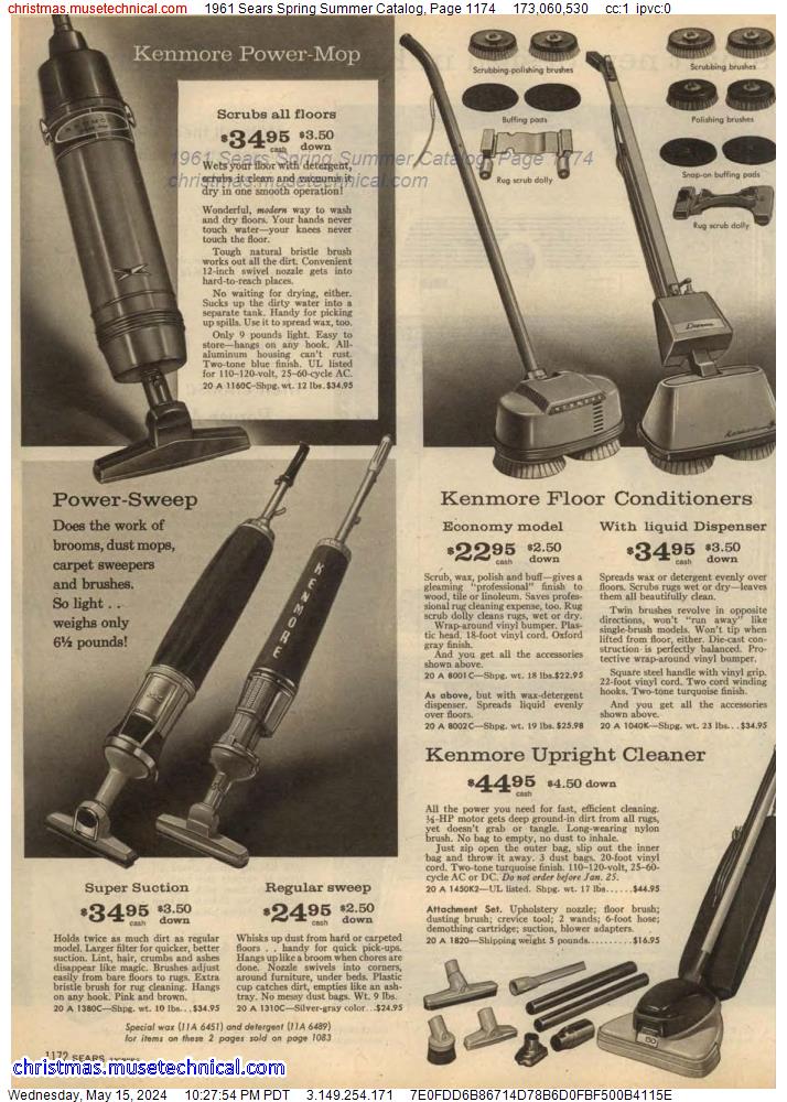 1961 Sears Spring Summer Catalog, Page 1174