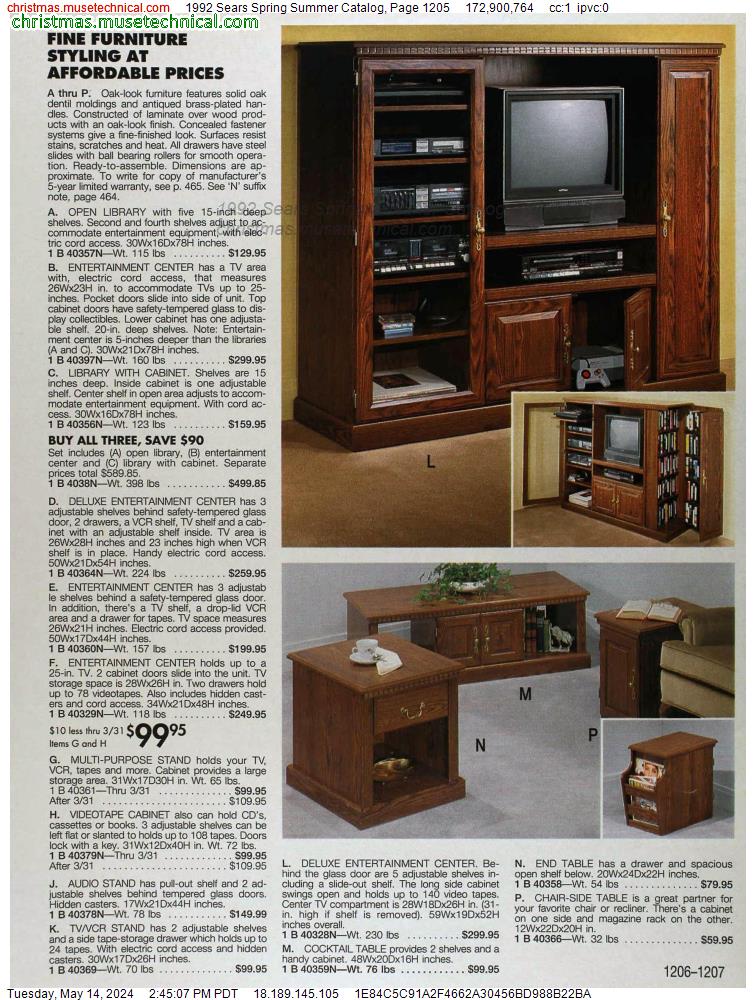 1992 Sears Spring Summer Catalog, Page 1205