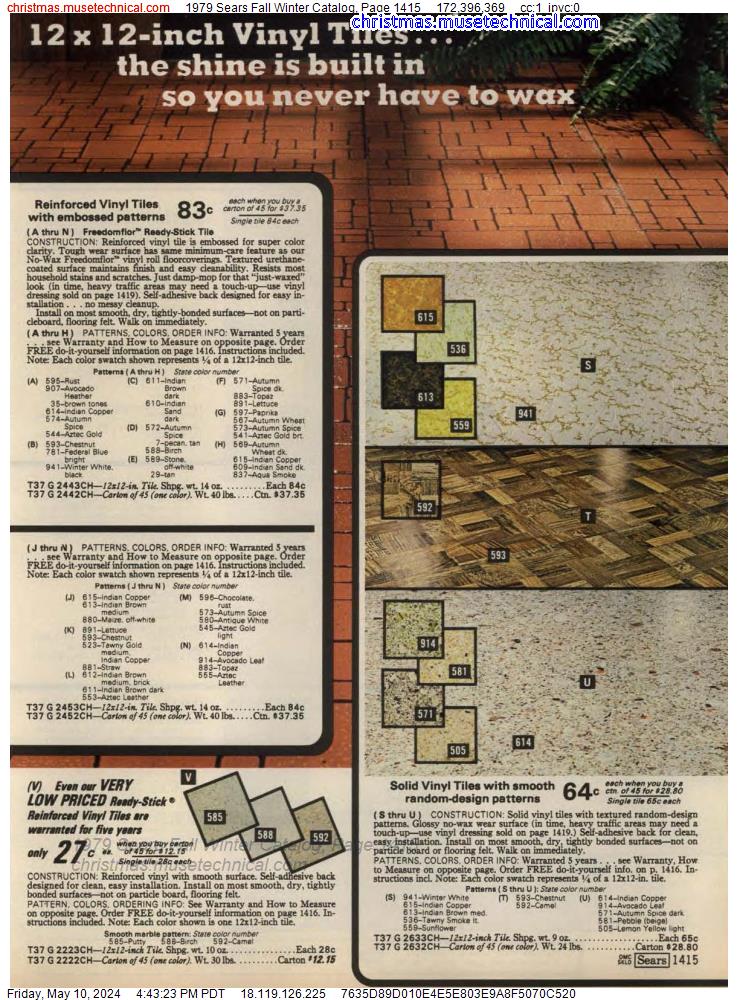 1979 Sears Fall Winter Catalog, Page 1415