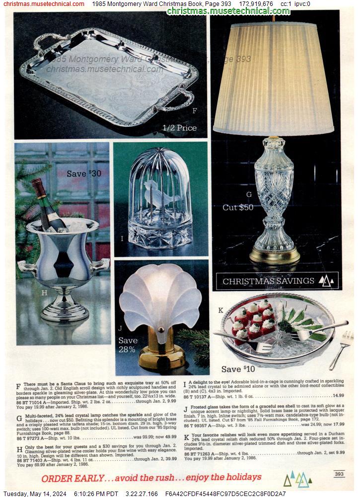 1985 Montgomery Ward Christmas Book, Page 393