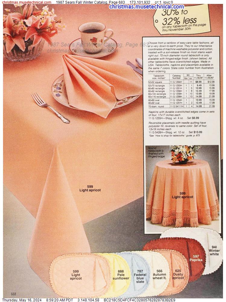 1987 Sears Fall Winter Catalog, Page 683