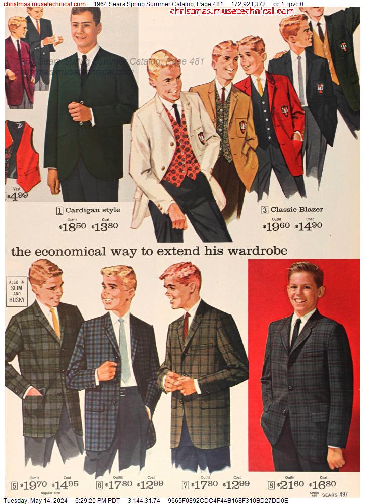 1964 Sears Spring Summer Catalog, Page 481