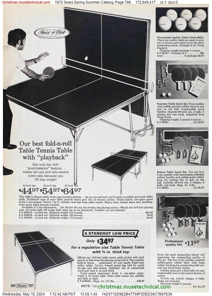 1972 Sears Spring Summer Catalog, Page 798