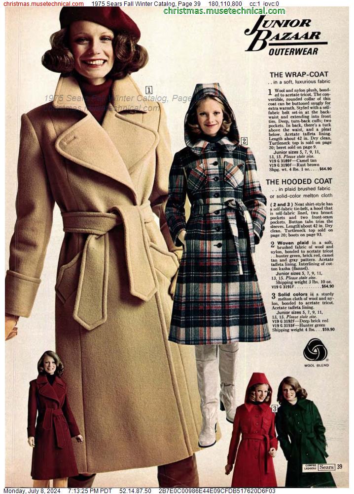 1975 Sears Fall Winter Catalog, Page 39