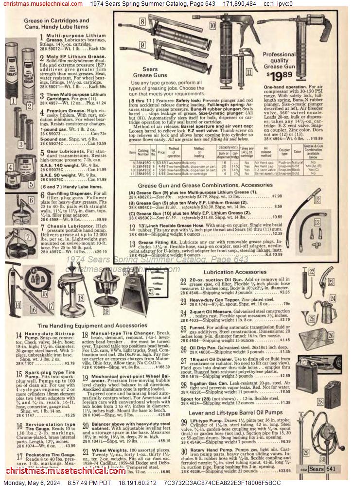 1974 Sears Spring Summer Catalog, Page 643