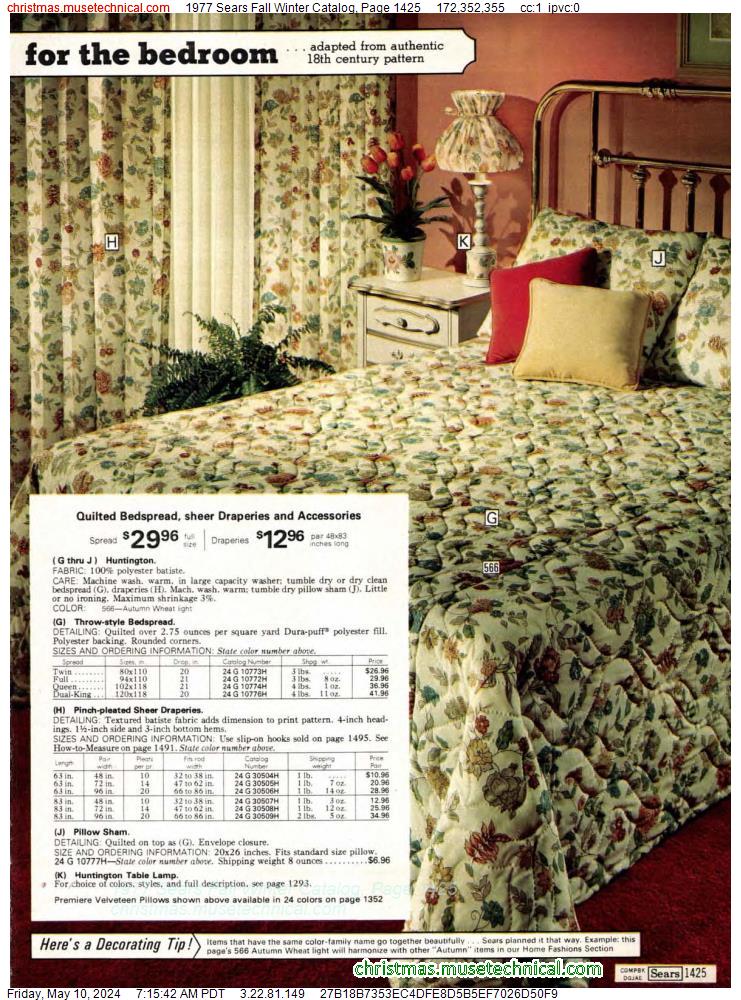 1977 Sears Fall Winter Catalog, Page 1425