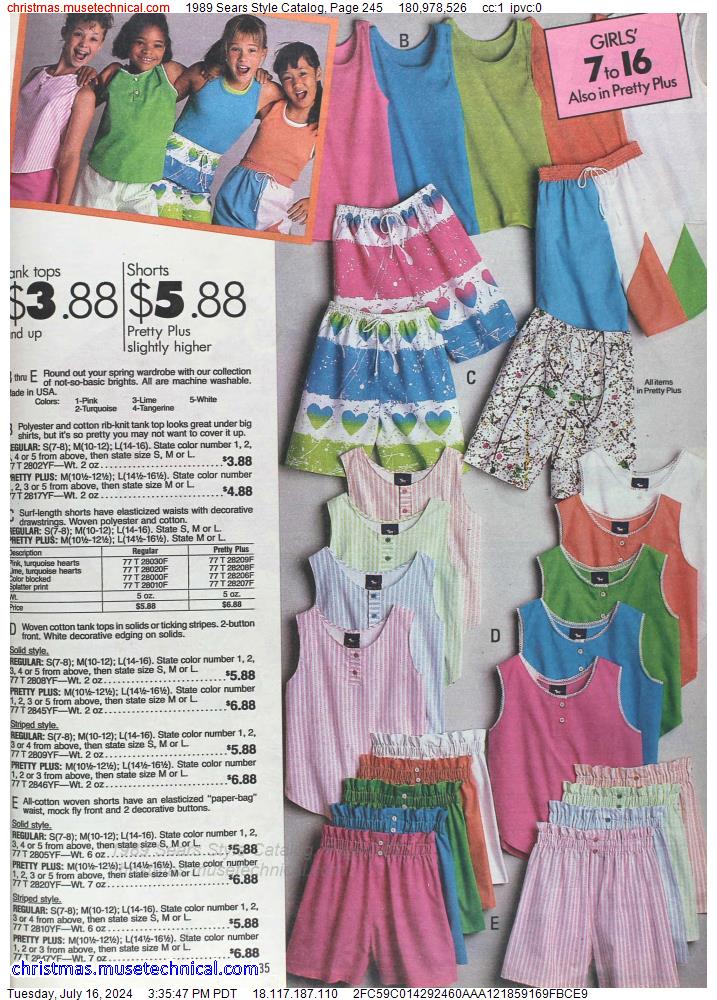 1989 Sears Style Catalog, Page 245