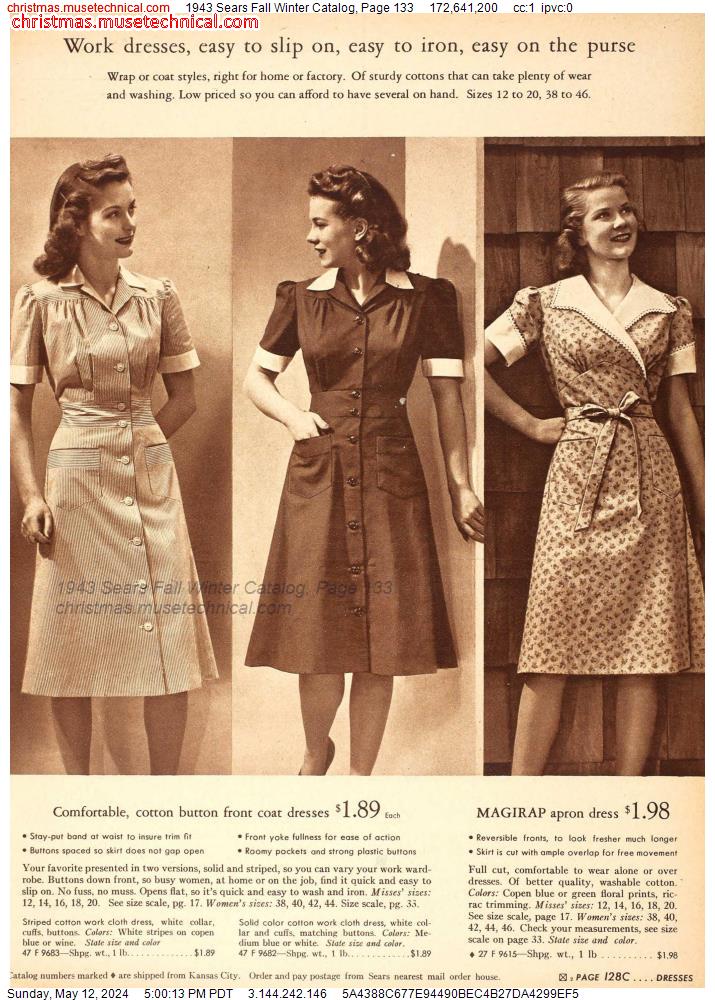 1943 Sears Fall Winter Catalog, Page 133
