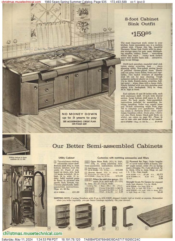 1960 Sears Spring Summer Catalog, Page 935