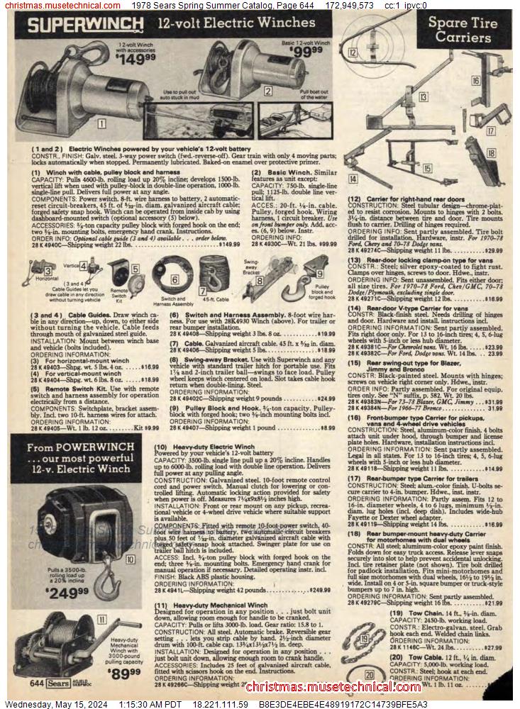 1978 Sears Spring Summer Catalog, Page 644