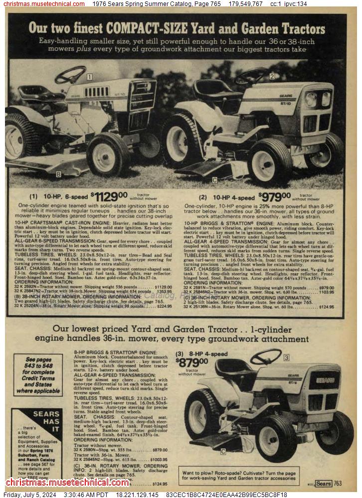 1976 Sears Spring Summer Catalog, Page 765