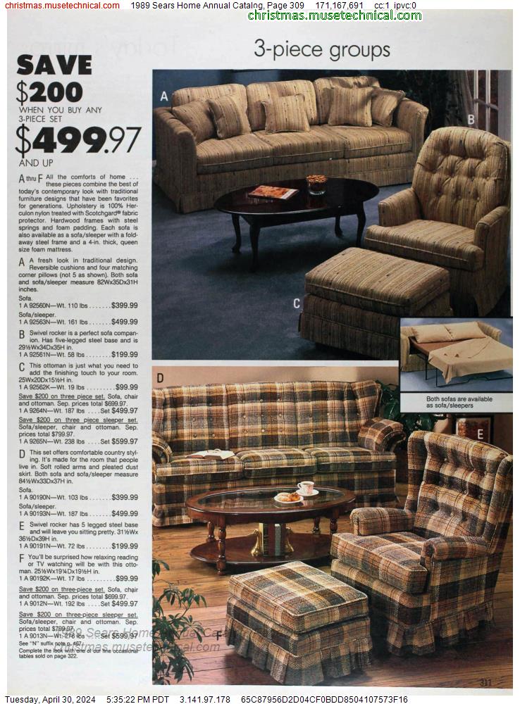 1989 Sears Home Annual Catalog, Page 309