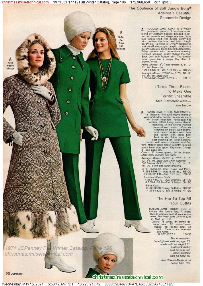 1971 JCPenney Fall Winter Catalog, Page 106