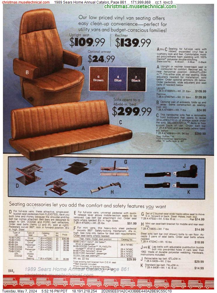 1989 Sears Home Annual Catalog, Page 861
