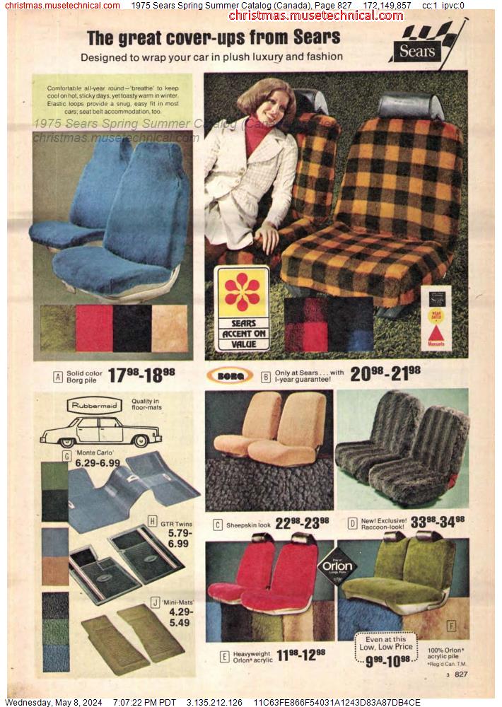 1975 Sears Spring Summer Catalog (Canada), Page 827
