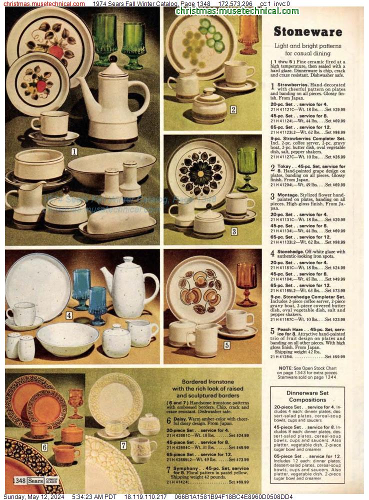 1974 Sears Fall Winter Catalog, Page 1348