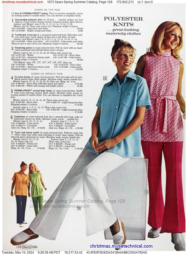 1973 Sears Spring Summer Catalog, Page 128