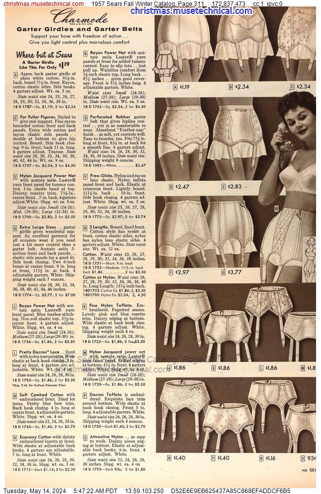1957 Sears Fall Winter Catalog, Page 311