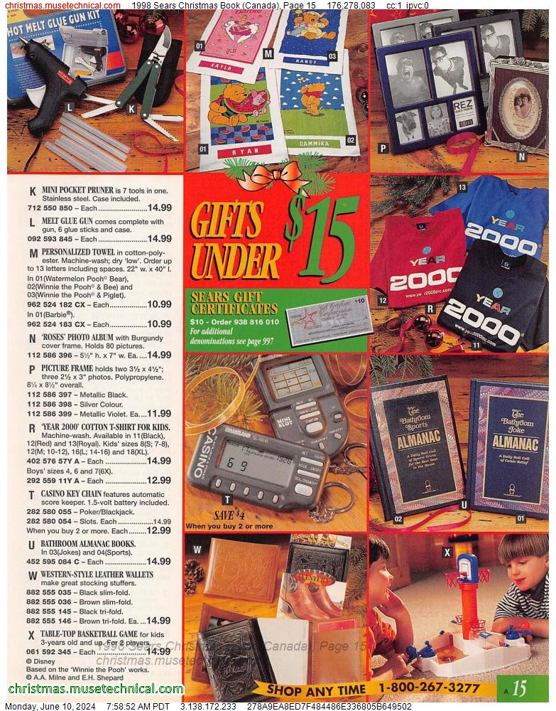 1998 Sears Christmas Book (Canada), Page 15