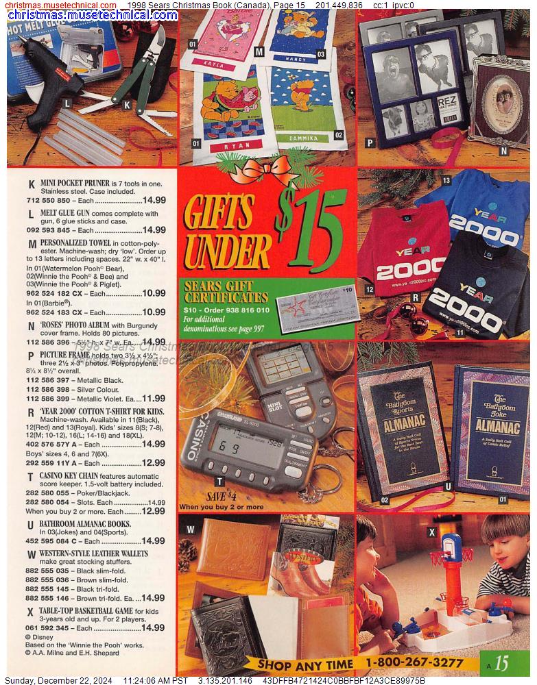 1998 Sears Christmas Book (Canada), Page 15