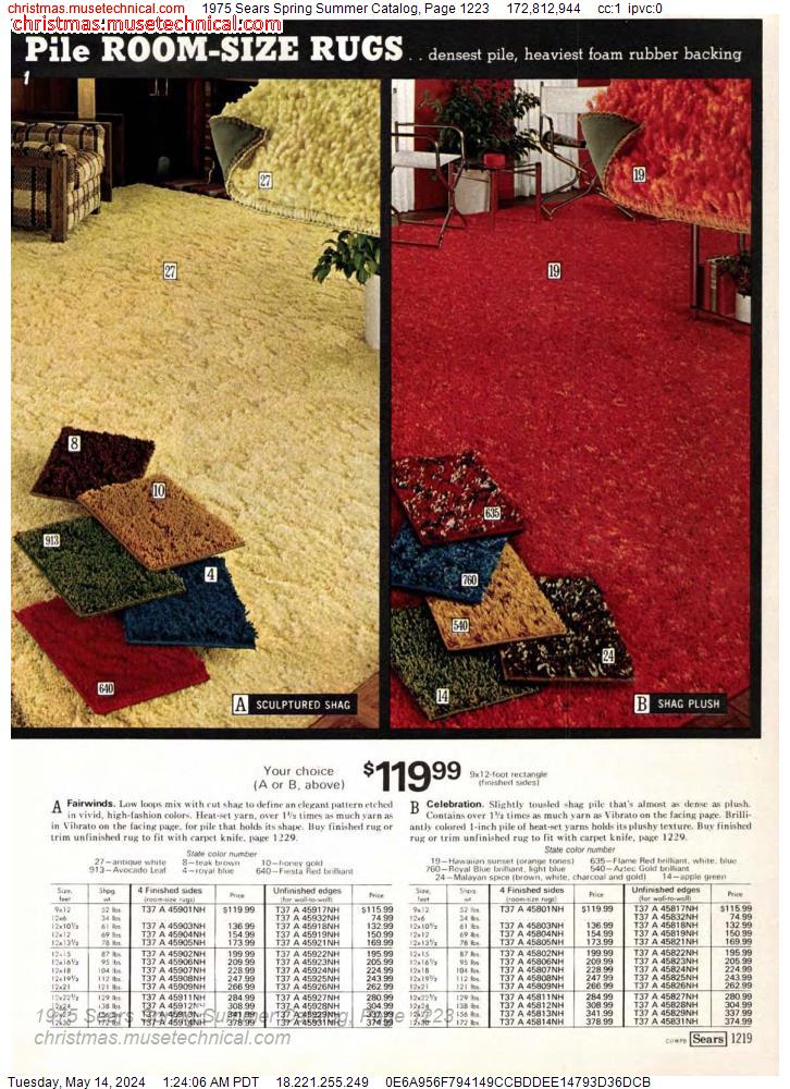 1975 Sears Spring Summer Catalog, Page 1223