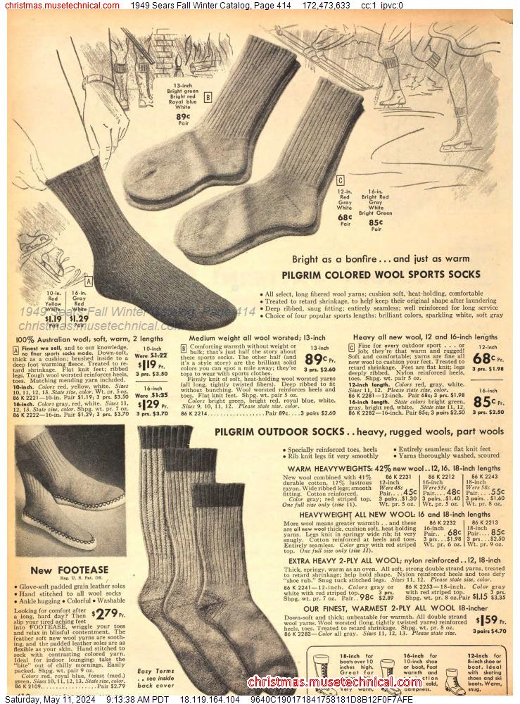 1949 Sears Fall Winter Catalog, Page 414