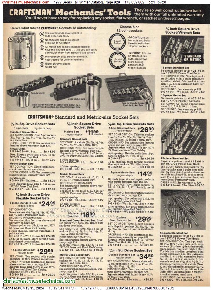 1977 Sears Fall Winter Catalog, Page 828