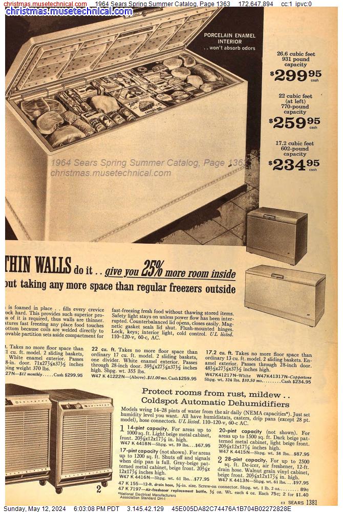 1964 Sears Spring Summer Catalog, Page 1363