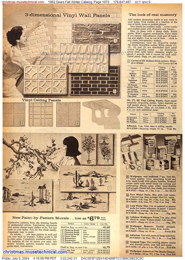 1962 Sears Fall Winter Catalog, Page 1070