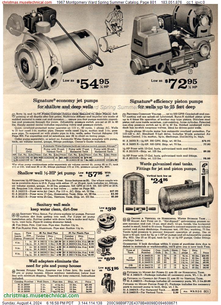 1967 Montgomery Ward Spring Summer Catalog, Page 801