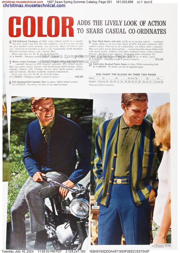 1967 Sears Spring Summer Catalog, Page 381
