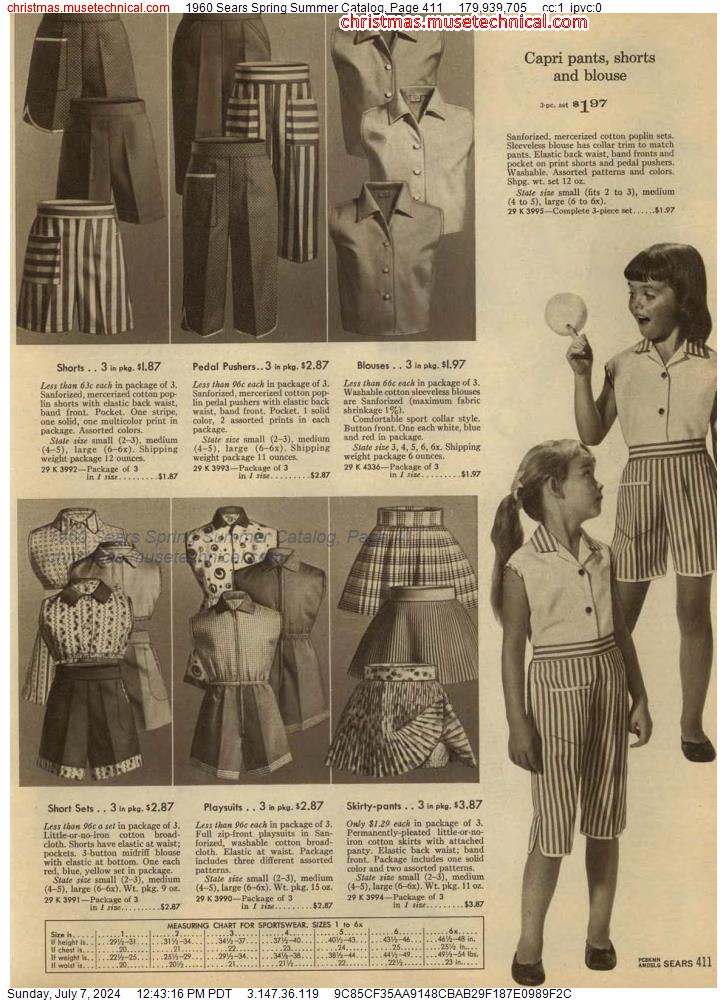 1960 Sears Spring Summer Catalog, Page 411
